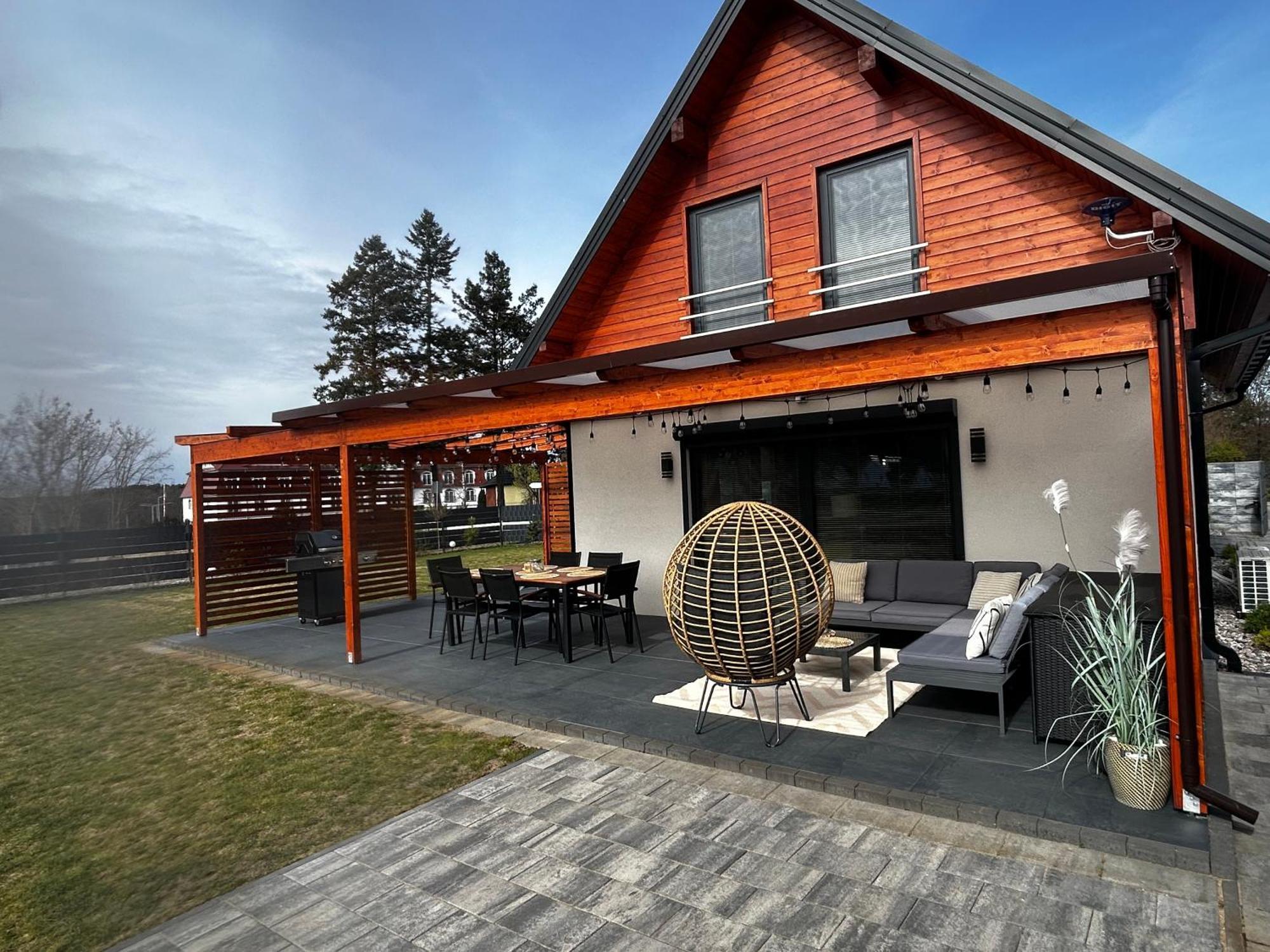 Lake Houselubniewice Domek Caloroczny Z Jacuzzi Blisko Jeziora Bagian luar foto
